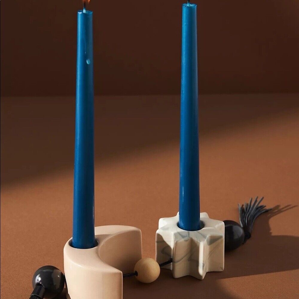 Anthropologie Solstice Stoneware Candle Holder